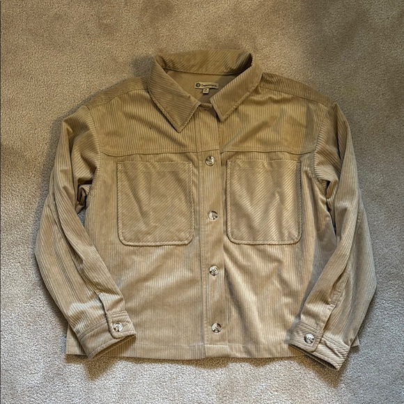 Democracy Beige Corduroy Jacket - Picture 1 of 3